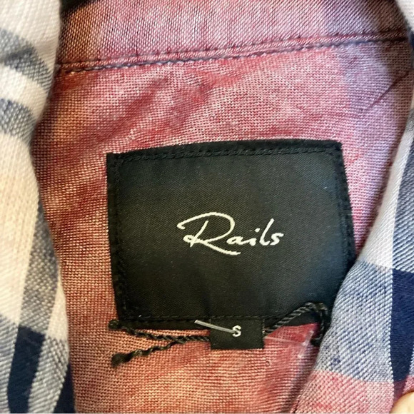 RAILS Kendra Flannel in Merlot Snow Navy Size Small - Picture 4 of 7
